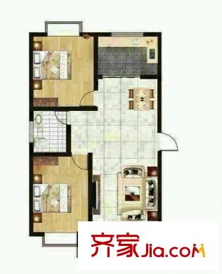 鳳凰花園 戶型圖（2室2廳1廚1衛(wèi)）