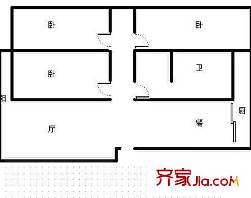 頤和大院 3室 戶型圖