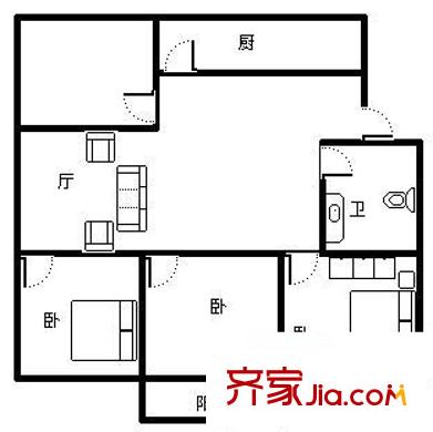 大托宿舍 3室 戶型圖