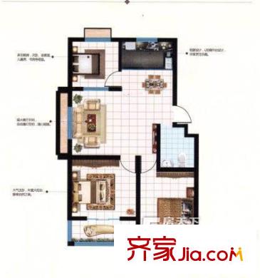 外紡宿舍(幸福街)戶型圖幸福街外紡宿舍 3室2廳1衛(wèi)1廚
