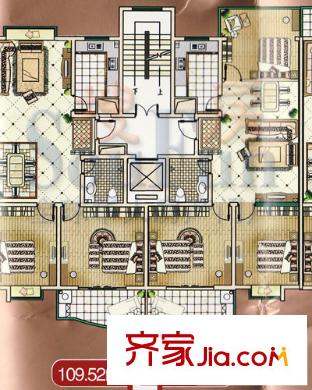 帝景灣戶型圖2室2廳1衛(wèi)1廚