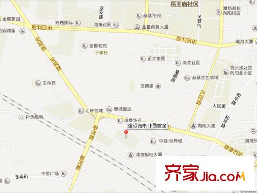 建設(shè)街電業(yè)局宿舍交通圖