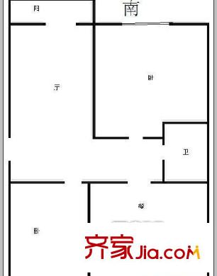 樂得家花園 戶型圖（2室2廳1廚1衛(wèi)）