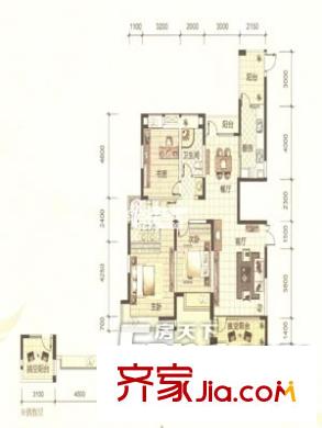 福祥居戶型圖戶型圖（20130308） 3室1廳1衛(wèi)1廚
