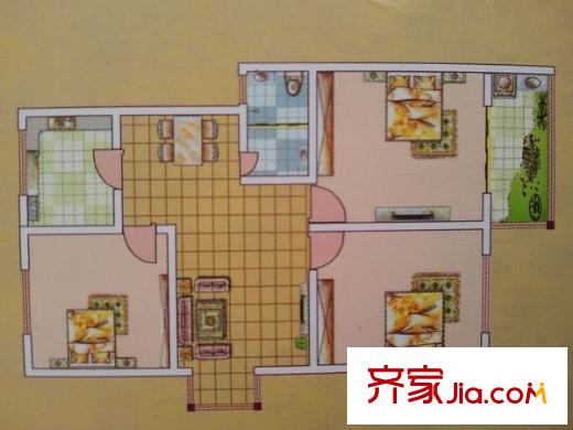 桐蔭小區(qū) 3室 戶型圖