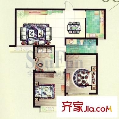 盛世御景戶型圖3室2廳1衛(wèi)1廚