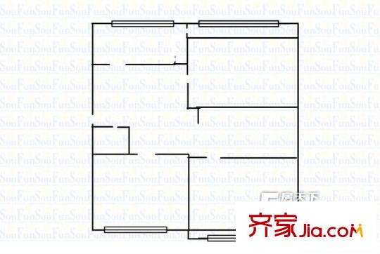 中和街小區(qū)戶型圖戶型圖（3-1-1） 3室1廳1衛(wèi)1廚