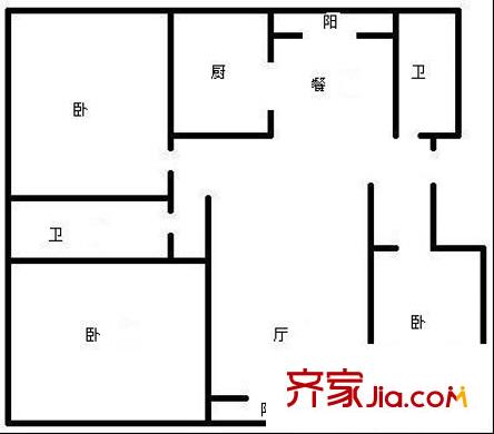 九龍宮小區(qū) 3室 戶型圖