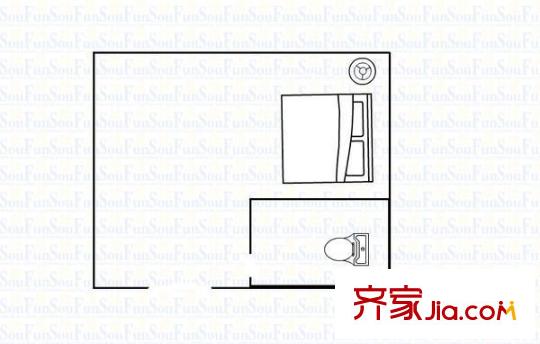 書香苑 1室 戶型圖