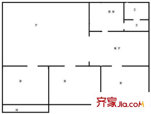 名仕花園3室 戶型圖