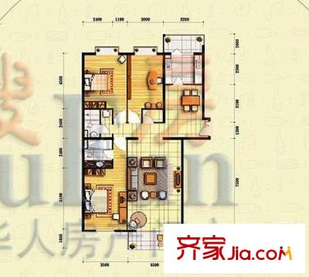 濰坊東方家園 2室 戶型圖