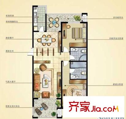 濰坊東方家園 2室 戶型圖