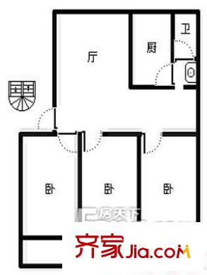 槐香小區(qū)戶型圖戶型圖（20130308） 3室1廳1衛(wèi)1廚