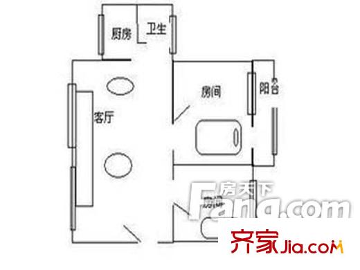 銀楓小區(qū)戶型圖戶型圖（20130308） 2室2廳1衛(wèi)1廚