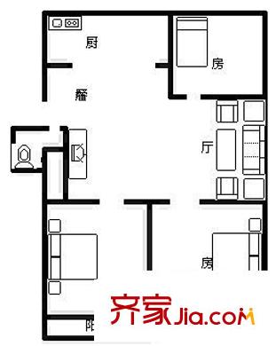 常青園 3室 戶型圖