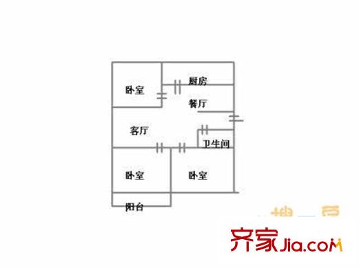 魯偉家園 3室 戶型圖