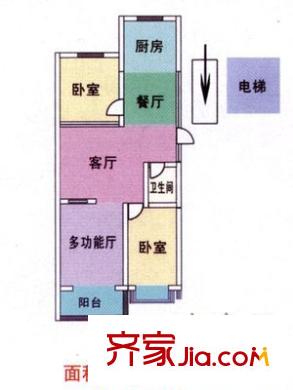 順通花園 3室 戶型圖