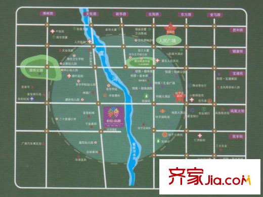 恒信南郡交通圖