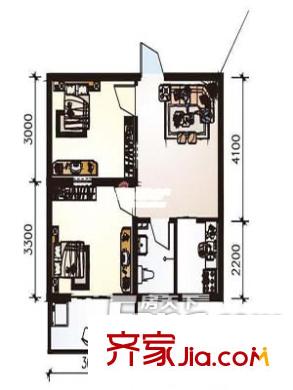 大成新苑戶型圖戶型圖 2室1廳1衛(wèi)1廚
