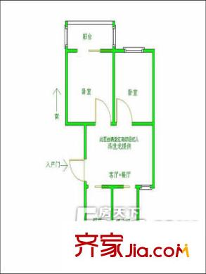 宮馨麗園戶型圖戶型圖（2-2-1） 2室2廳1衛(wèi)1廚