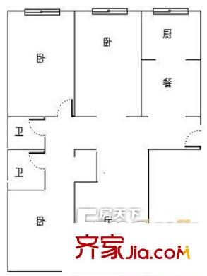 宮馨麗園戶型圖戶型圖（3-2-1） 3室2廳1衛(wèi)1廚