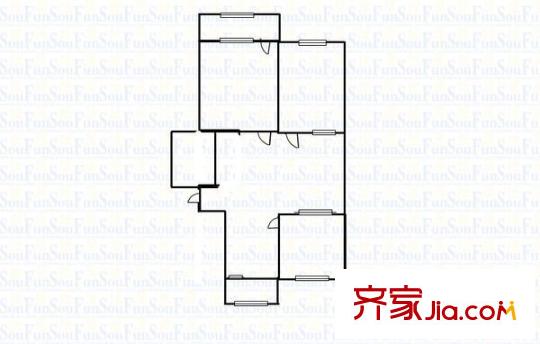 西上虞小區(qū) 3室 戶型圖