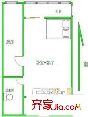 金福苑(福壽街金馬路)戶型圖戶型圖（20130308） 1室1廳1衛(wèi)1廚