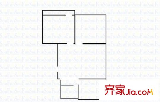 海化安順小區(qū) 2室 戶型圖