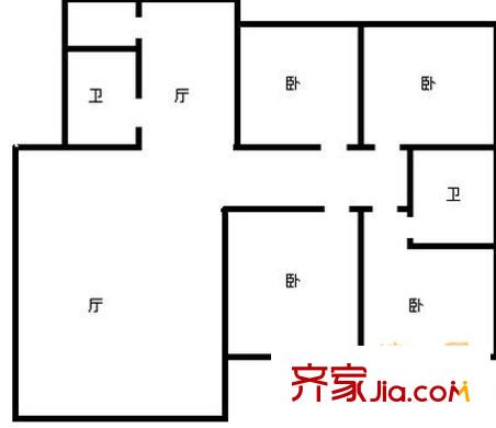 怡景公寓 4室 戶型圖