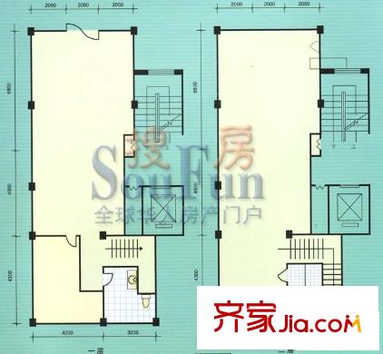 三友文錦苑戶型圖時代旺角 1室1廳1衛(wèi)1廚