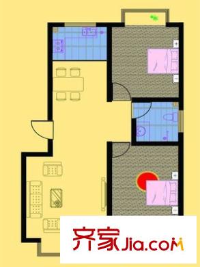 三友文錦苑 2室 戶型圖