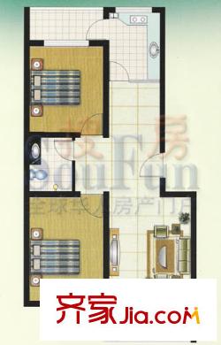 匯軒銘城戶型圖2室1廳1衛(wèi)1廚