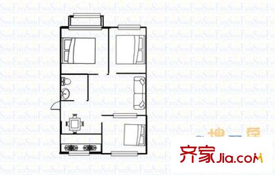 芙蓉小區(qū) 3室 戶型圖