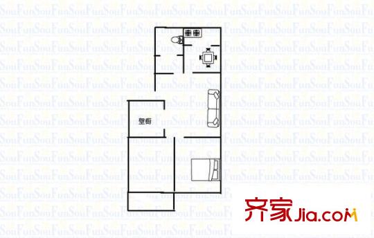 亞星小區(qū) 2室 戶型圖