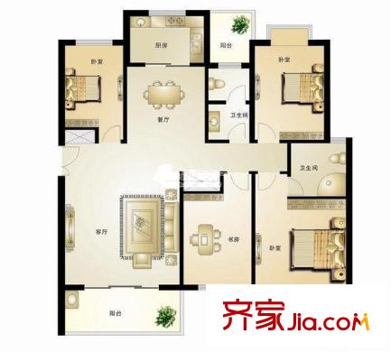 北苑小區(qū)戶型圖戶型圖（3室2廳1廚1衛(wèi)） 3室2廳1衛(wèi)1廚