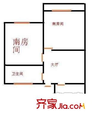 濰柴宿舍 2室 戶型圖