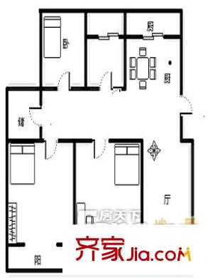 盛得花園戶型圖戶型圖（20130308） 3室2廳1衛(wèi)1廚