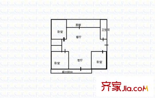 博雅德園 3室 戶型圖