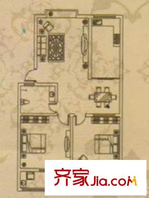 上河園 2室 戶型圖