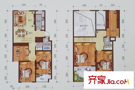 恒信錦繡名郡多層C2戶型 3室2廳1衛(wèi)1廚