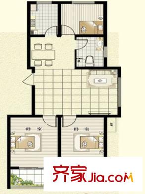 早春園小區(qū) 3室 戶型圖