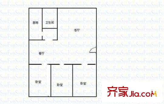 金馬家園 3室 戶型圖