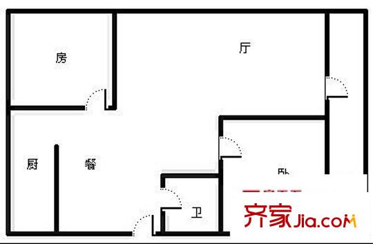 櫻園西區(qū) 2室 戶型圖