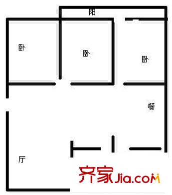 櫻園西區(qū) 3室 戶型圖
