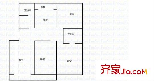 北?；▓@ 3室 戶型圖