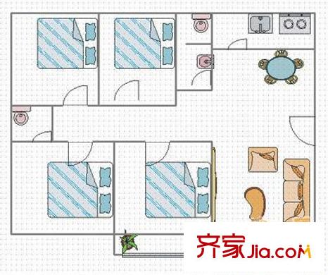 北?；▓@ 4室 戶型圖
