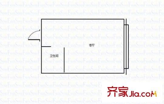 金華苑 1室 戶型圖