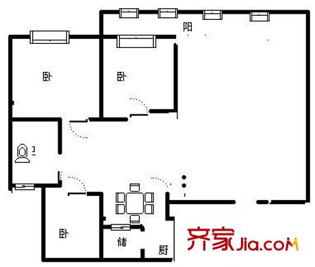 金華苑 3室 戶型圖