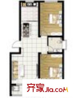 中央麗景戶型圖戶型圖（2室2廳1廚1衛(wèi)） 2室2廳1衛(wèi)1廚