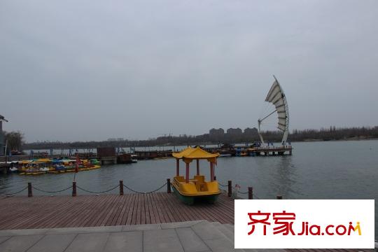 邦泰郡王府西50米鳶都湖景觀帶（2015-3-26）